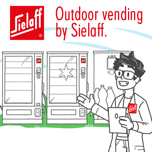 Eine Zeichnung der Sielaff Outdoor Vending Automaten