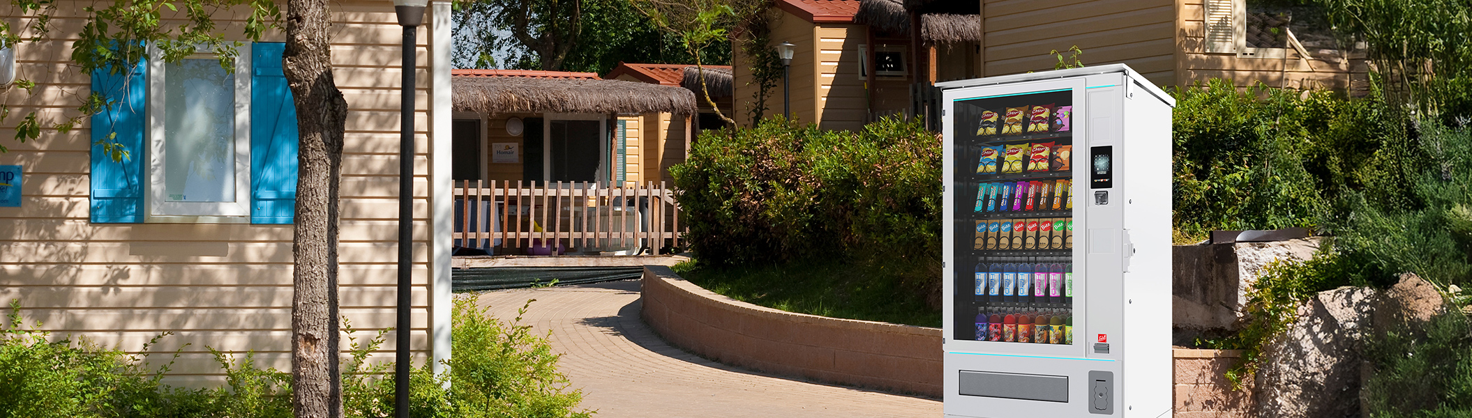 Ein Automat auf einem Campingplatz