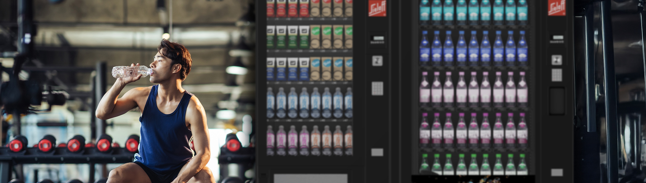 Ein Automat im Fitnessstudio