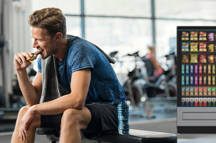 Ein Automat im Fitnessstudio