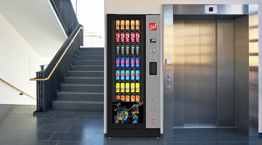 Ein Automat im Treppenhaus