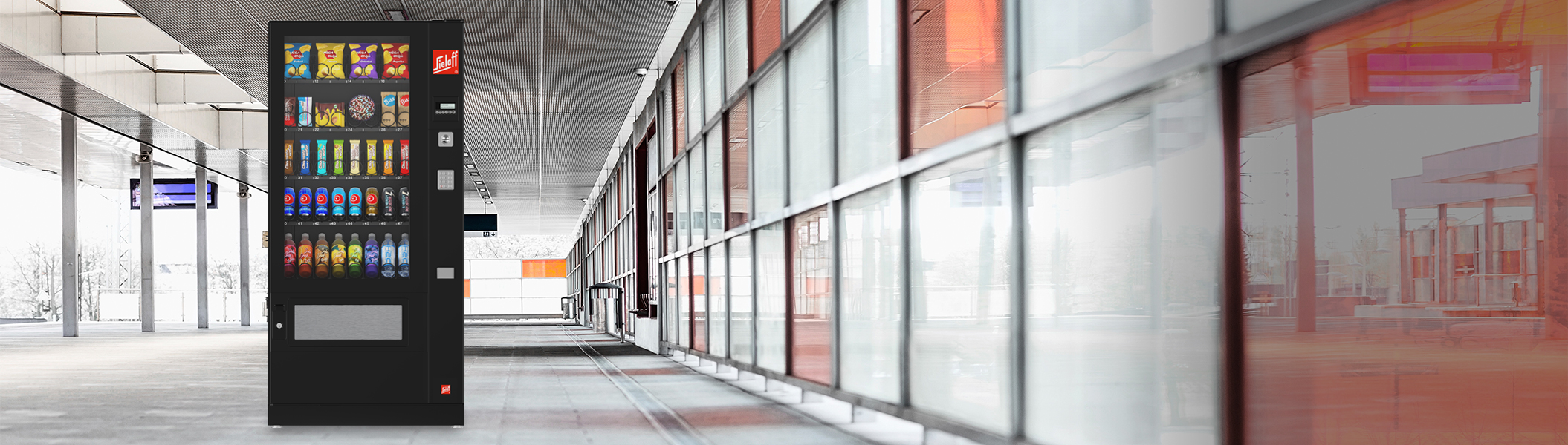 Der Combi- / Spiralautomat SN48 auf einem öffentlichen Platz