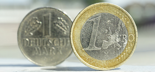 Ein Bild einer Euromünze