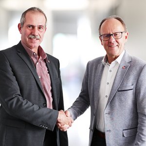 Geschäftsführer Bernd Enser und ehemaliger Geschäftsführer Robert Zahn